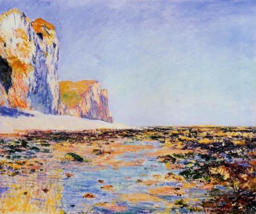  Strand Kunst - Strand und Klippen bei Pourville Morgen Effect Claude Monet